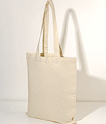 BEIGE CANVAS TOTE BAG